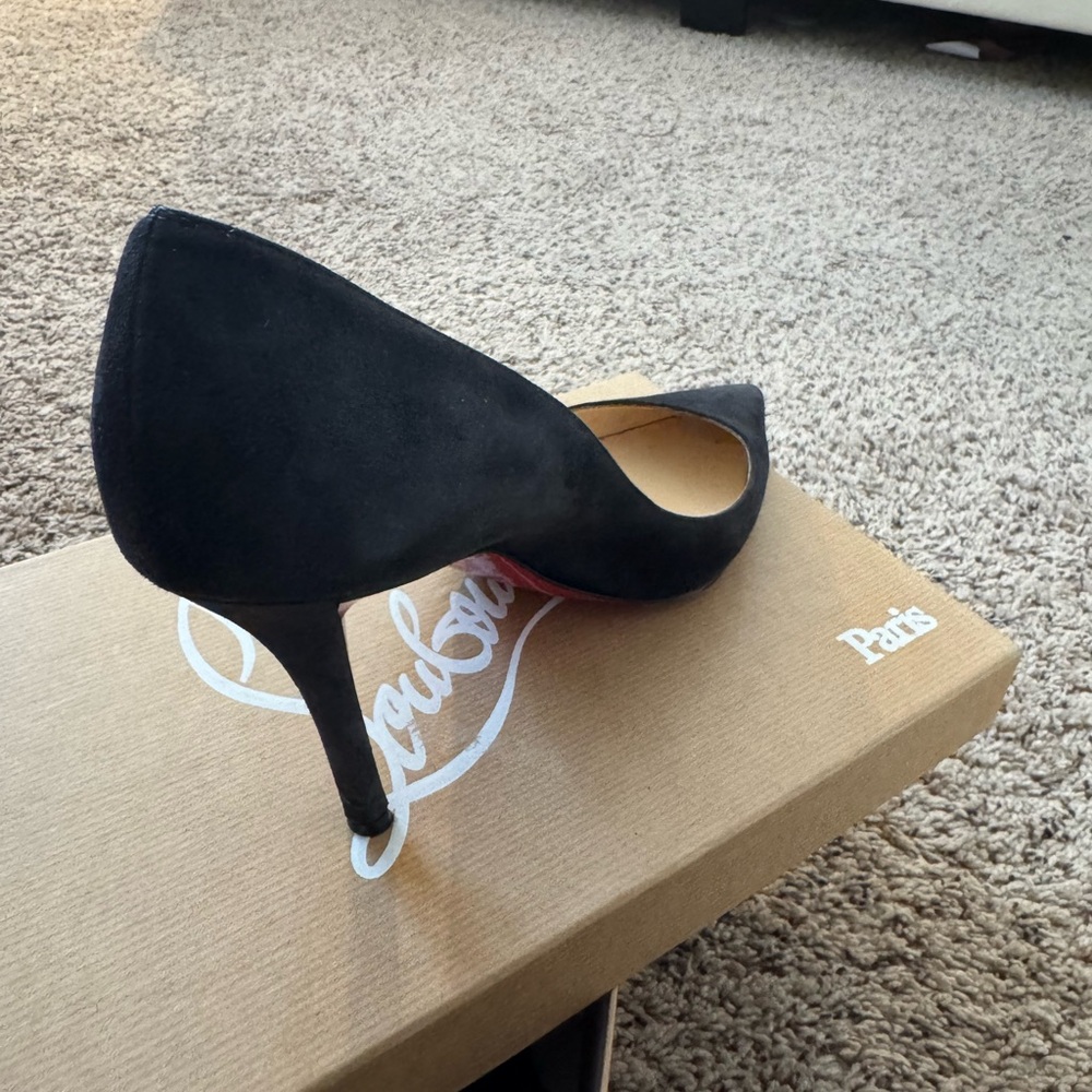 Christian Louboutin Black Suede Heels